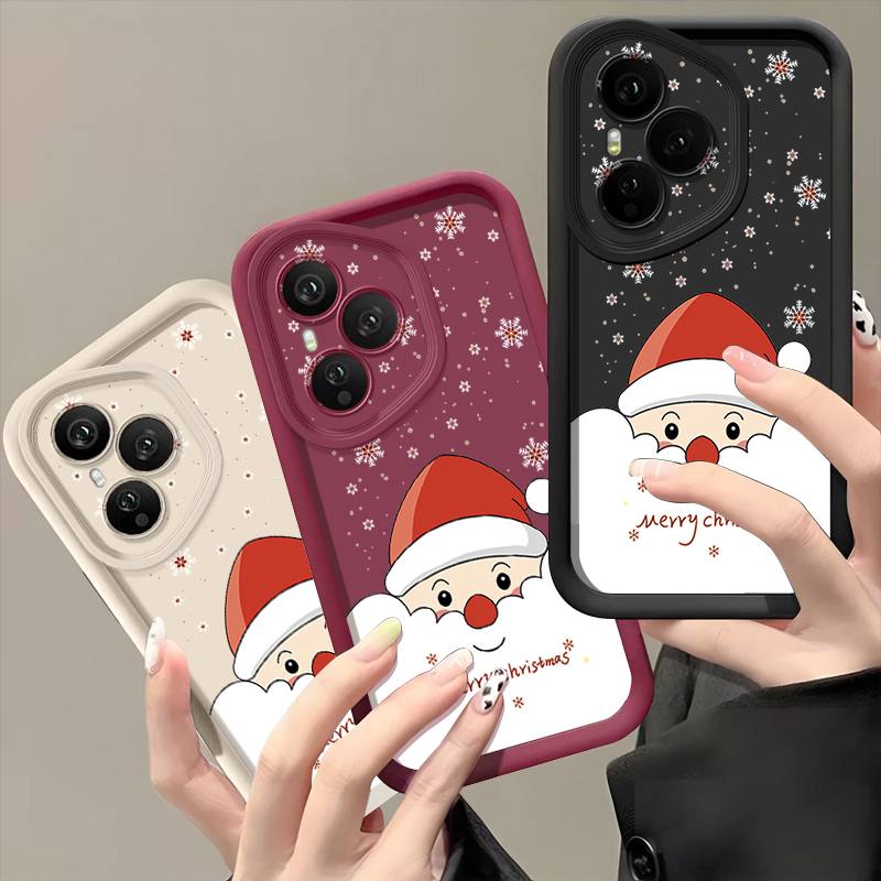 Honor Tablet Accessories - Karikatür Noel Baba TPU Telefon Kılıfı