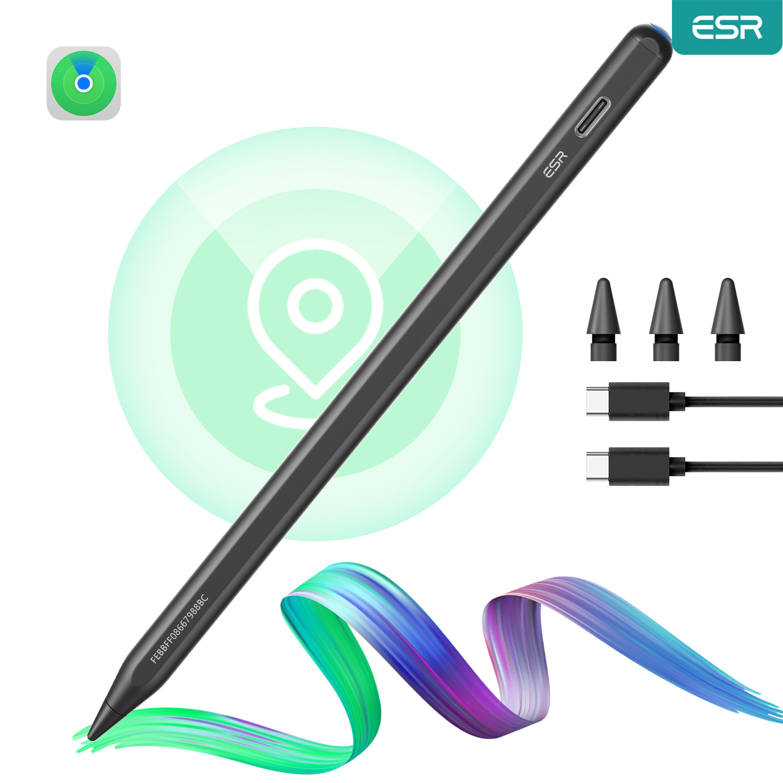 Tablet Accessories For Kids - ESR iPad Kalemi, iPad 2018-2025 ile