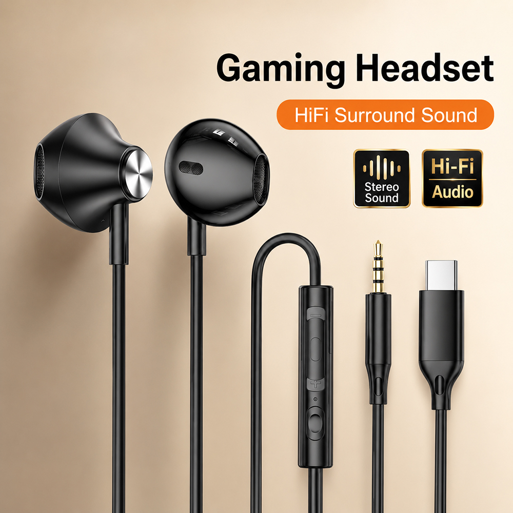 Iphone Tablet Accessories - HiFi surround kulaklıklar bas stereo ses