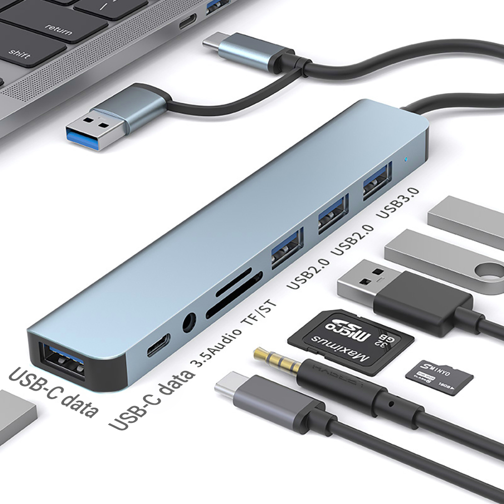 Officeworks Tablet Accessories - 9'u 1 arada Çift Kafalı USB